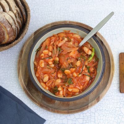 Smokey Baked Beans with Kale & Garlic
