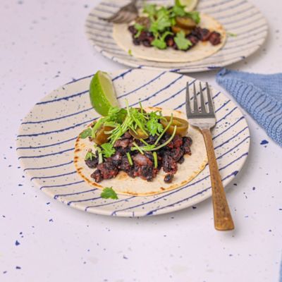Smoky Black Bean Tostadas