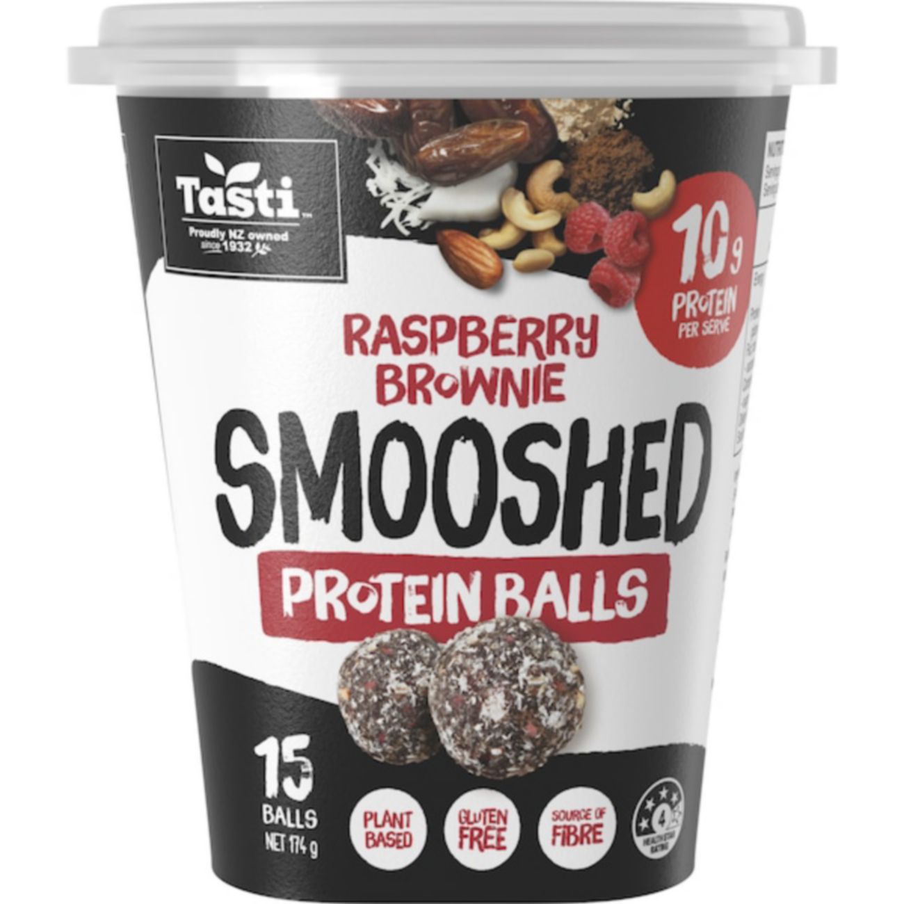 Smooshed Raspberry Brownie Protein Balls Tub 174g