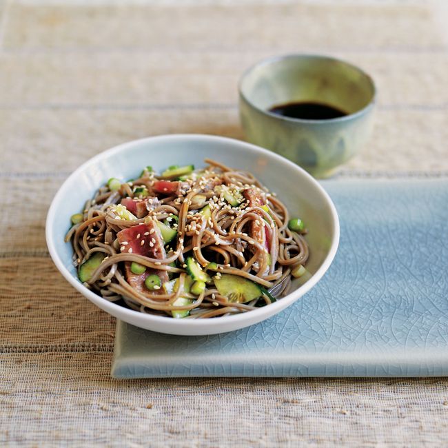 Tuna Soba Noodles With Ponzu Dressing