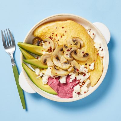 Souffle Omelette & Winter Vegetable Breakfast Bowl