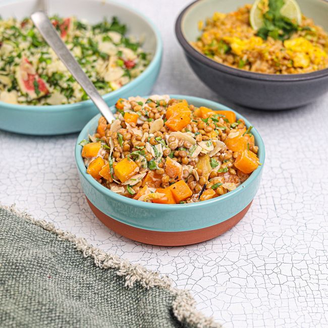 Spiced Butternut Squash, Lentil & Almond Salad