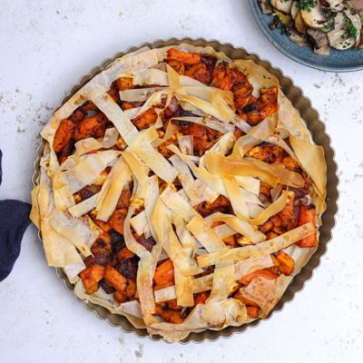 Spiced Root Vegetable & Feta Pie