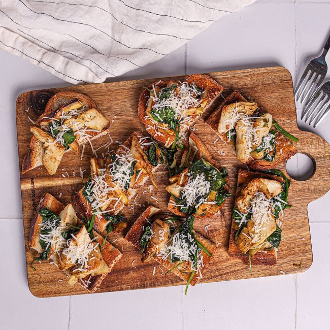 Spinach & Artichoke Bites with Sourdough