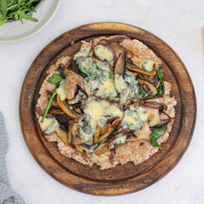 Spinach, Mushroom & Blue Cheese Pizza