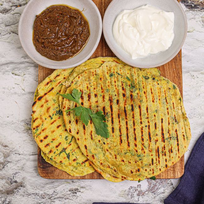 Spinach Thepla