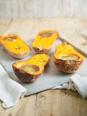 Squash With Stilton Fondue