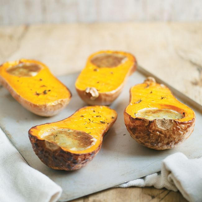 Squash With Stilton Fondue