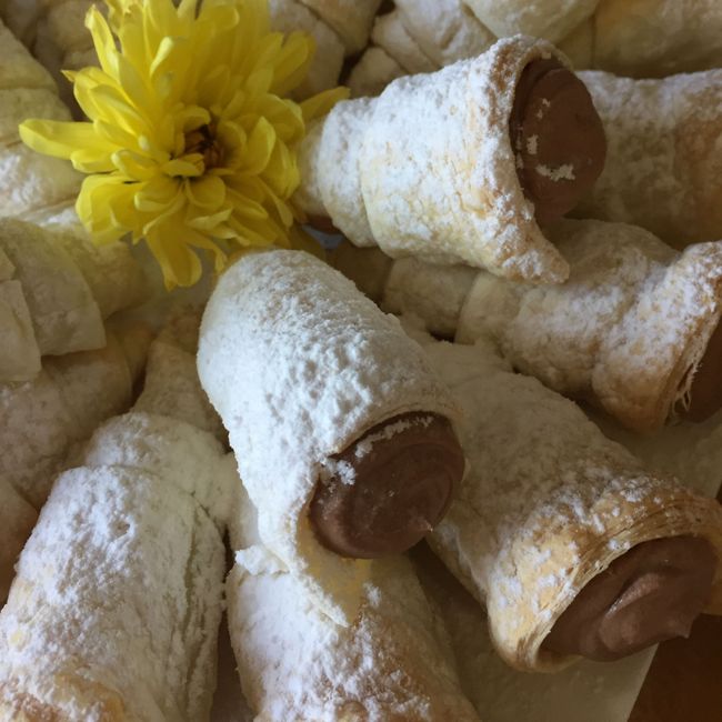 Custard and Chocolate Horns