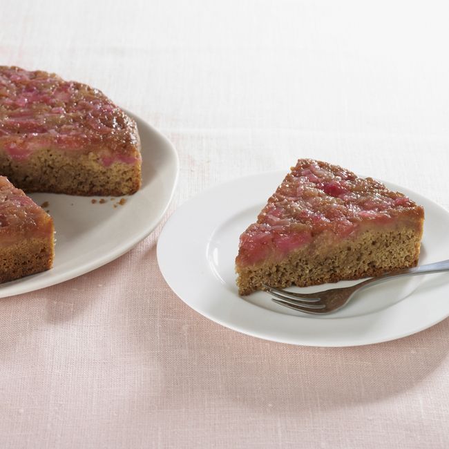 Rhubarb & Ginger Upside Down Cake