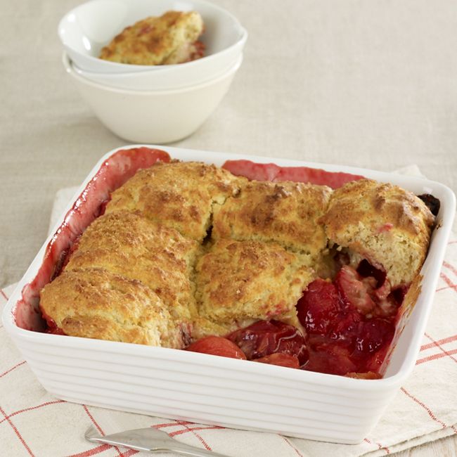 Cinnamon and Plum Cobbler