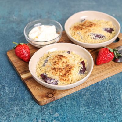 Stewed Nectarine Crumble