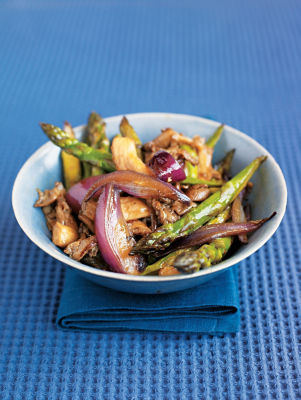 Stir-fried Asparagus & Mushrooms