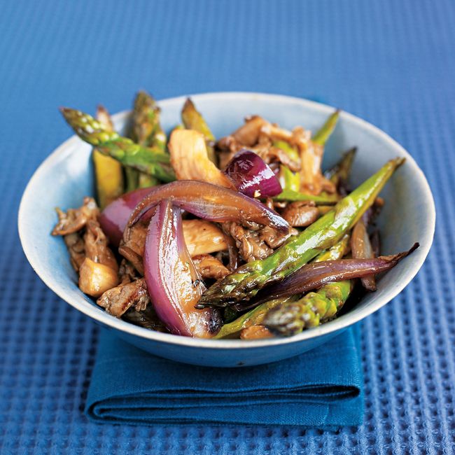 Stir-fried Asparagus & Mushrooms