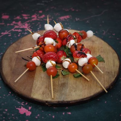 Strawberry Caprese Salad Skewers