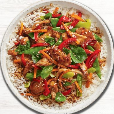 Honey Soy Chicken Stir Fry with Jasmine White Rice