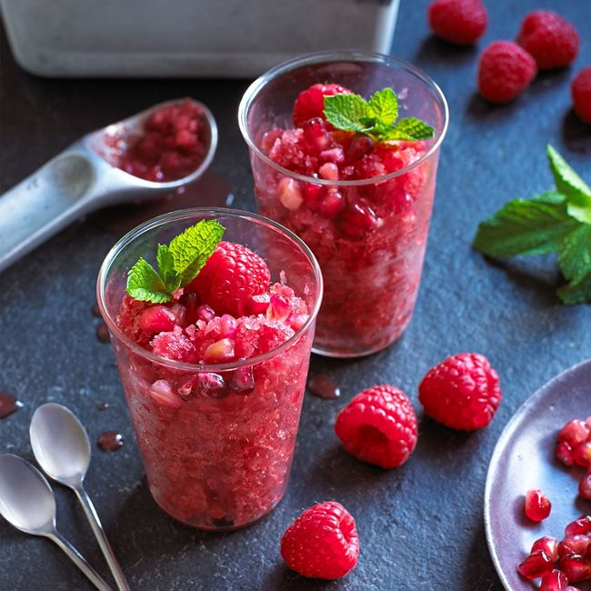Pomegranate & Raspberry Granita