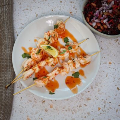 Sweet & Spicy Grilled Prawns