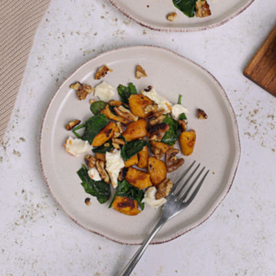Sweet Potato Gnocchi with Goats Cheese & Spinach