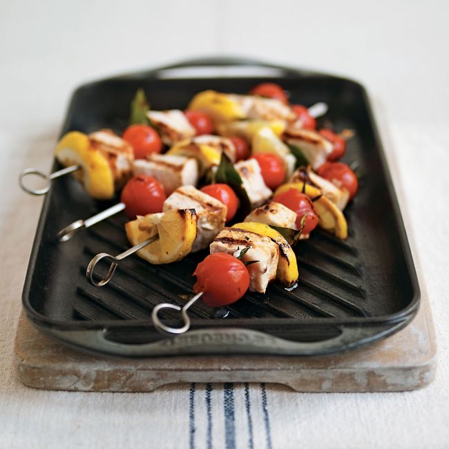 Lemon & Tomato Swordfish Kebabs