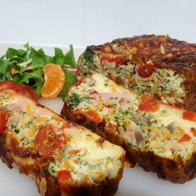 Veggie Packed Crustless Quiche