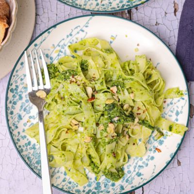 Tagliatelle with Lemon Parsley Pesto