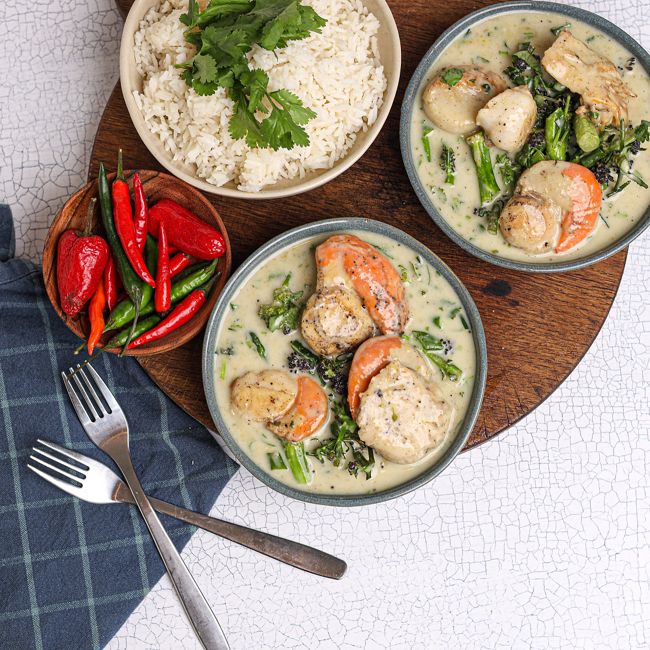 Thai Green Curry with Scallops
