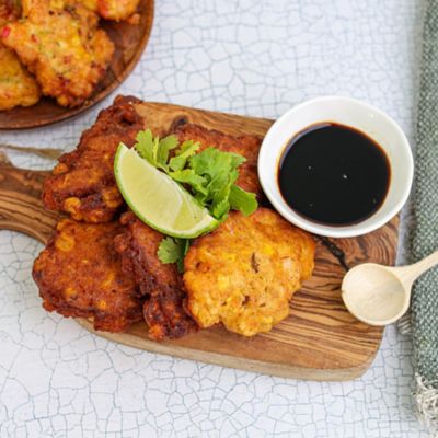 Thai Style Prawn & Sweetcorn Fritters