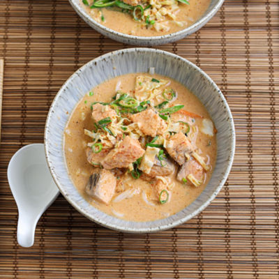 Thai Style Salmon Noodle Soup