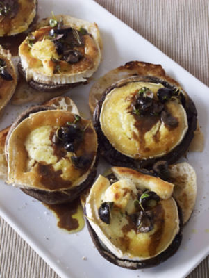 Grilled Mushrooms With Goat Cheese