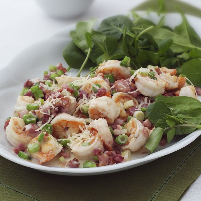 Prawn With Parmesan Cream