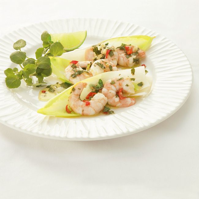 Prawn With Mint, Chile, And Ginger