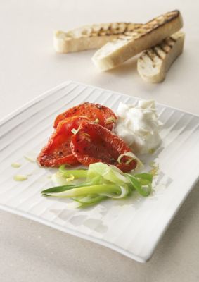 Roasted Tomato Salad With Lemon & Crème Fraîche