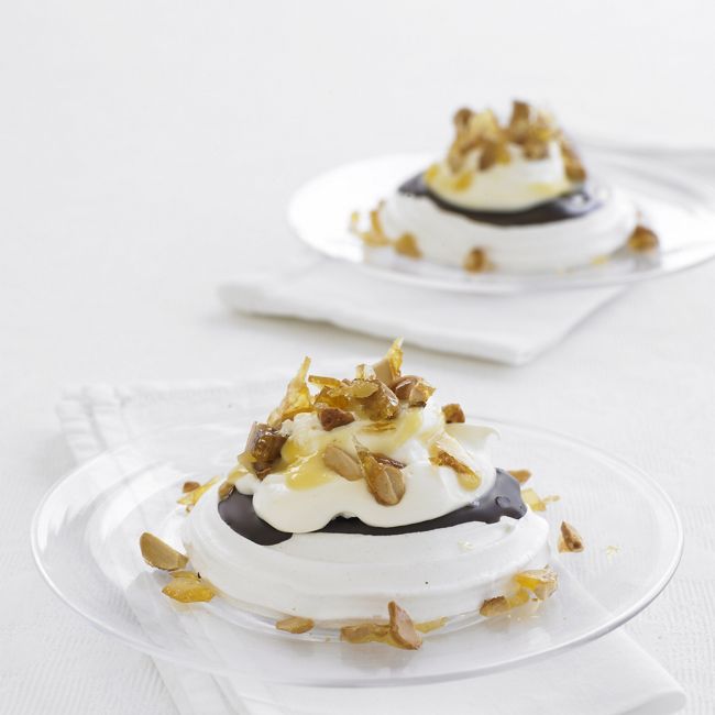 Lemon & Praline Meringues