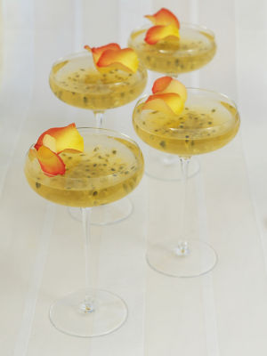 Sparkling Wine Jellies With Passion Fruit