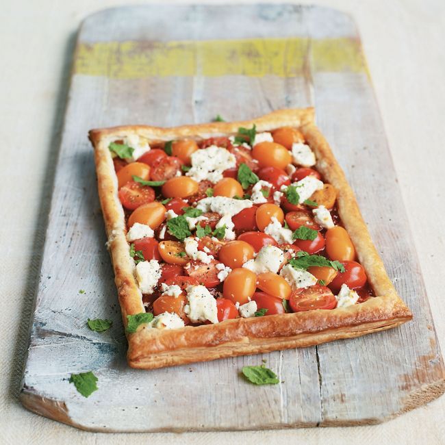Chilli, Cherry Tomato & Goats’ Cheese Tart