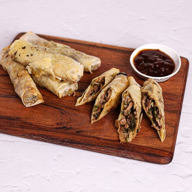 Torn Duck & Hoisin Spring Rolls