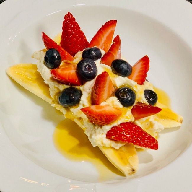Whipped Ricotta Fruit Sundae