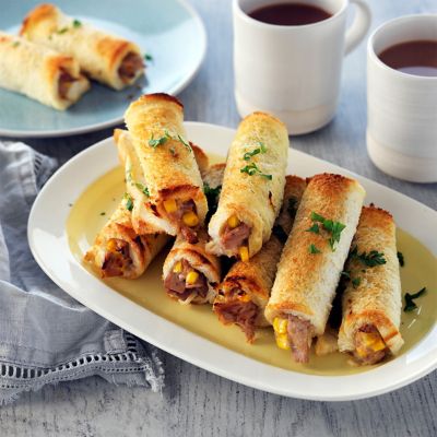 Tuna And Corn Toasted Rolls