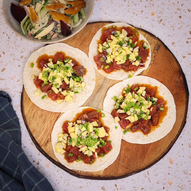 Tuna Poke Tostadas