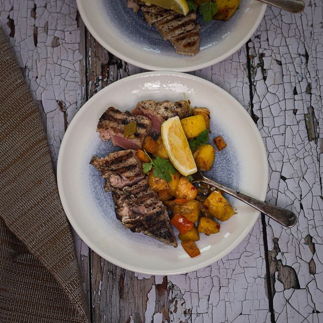 Tuna, Stewed Mango & Ginger