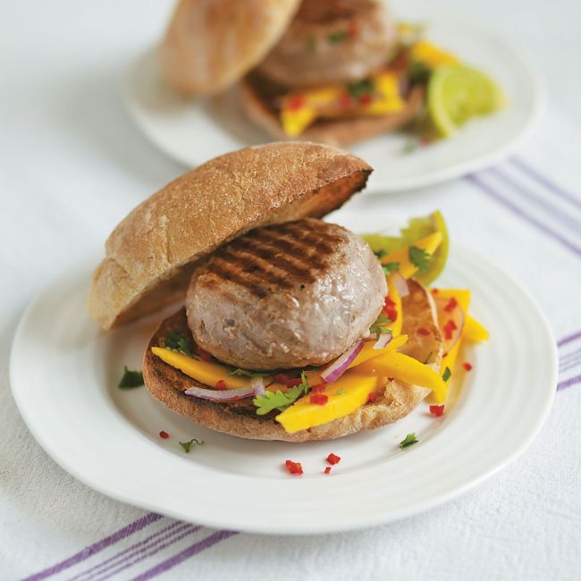 Tuna Burgers With Mango Salsa