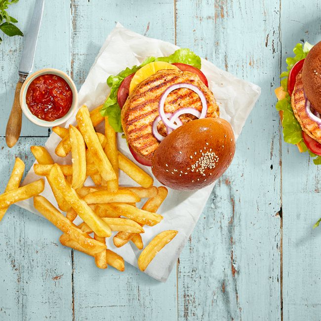 Turkey Burger & Chips