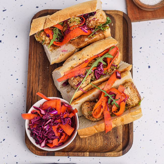 Turkey Meatball Banh Mi