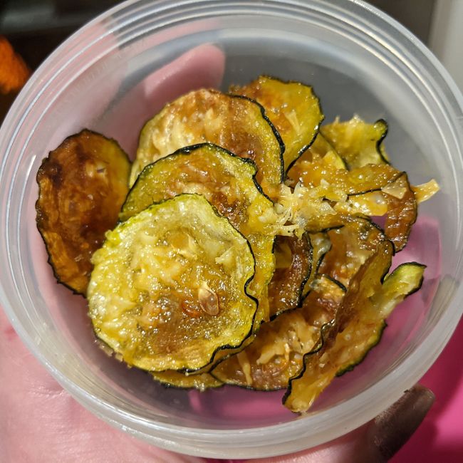 Crispy Zucchini Parmesan Chips