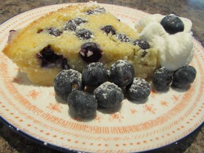 Blueberry Impossible Pie