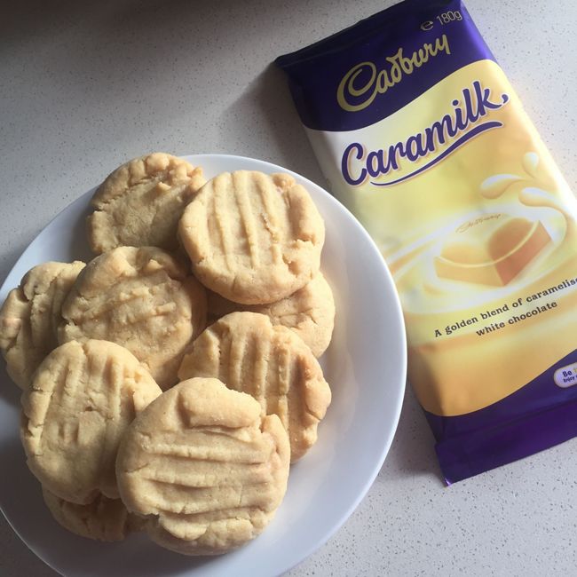 White Chocolate Caramel Cookies