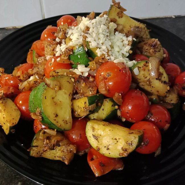 Zucchini & Cherry Tomato Warm Salad