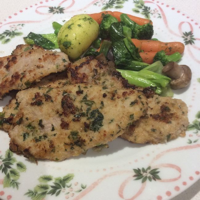 Pork Schnitzel & Veggies