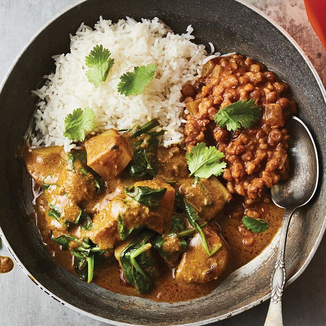 Vegetable Korma With Tomato & Cumin Dal
